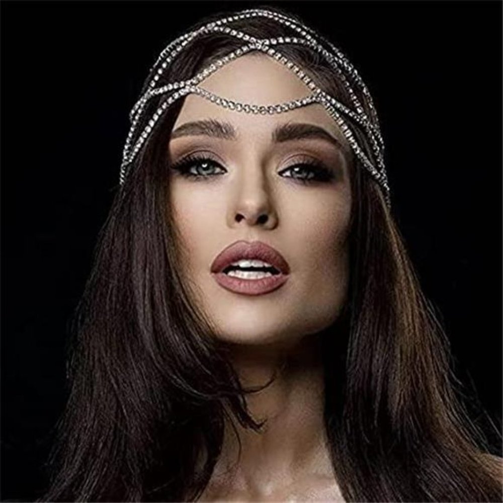 Silver Rhinestone Roaring 20s Headpiece | Flapper Hair Accessories